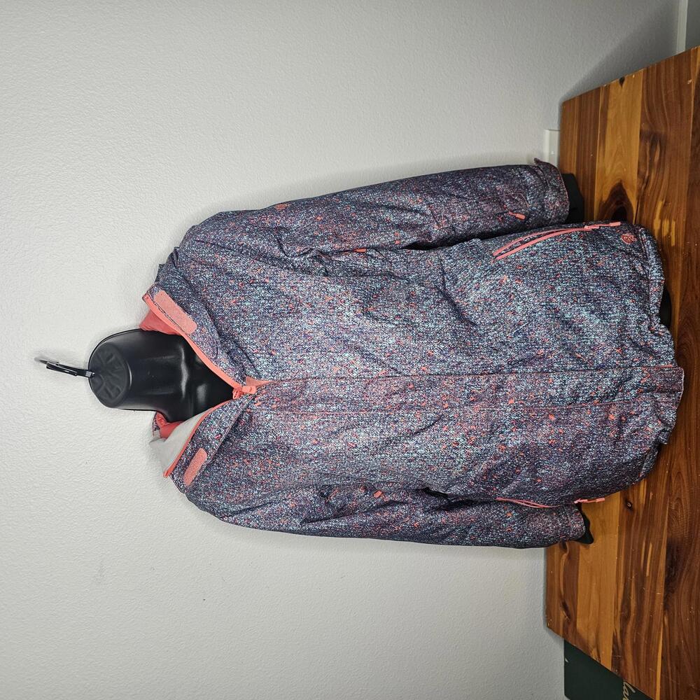 Women's Mountain Hardwear Multicolor Full-Zip Hooded Ski Snow Jacket Size M